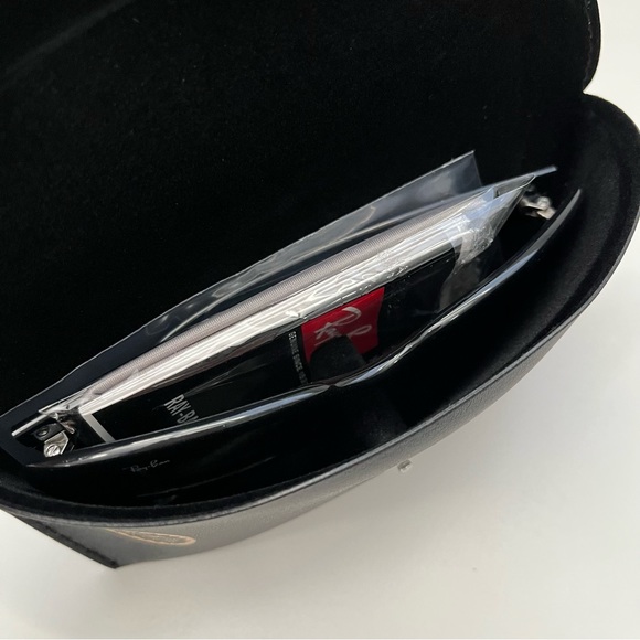 Sold on Depop - Ray-Ban RB4122 Black Rectangular Sunglasses w Green Lenses - Picture 9 of 11